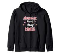 Awesome since May 1965 flowers 1965 May Birthday Zip Hoodie
