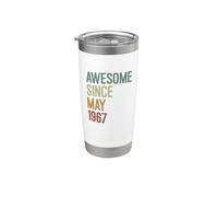 Awesome Since May 1967 Born Birthday Funny Retro Stainless Steel Insulated Tumbler