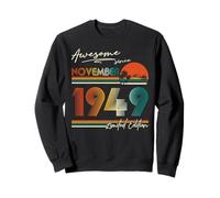 Awesome Since November 1949 Vintage Retro 76th Birthday Men Sweatshirt