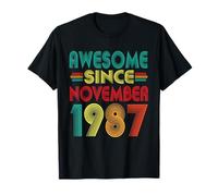 Awesome Since November 1987 Years 38th Bday Funny Vintage T-Shirt