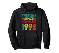Awesome Since November 1992 Years 33rd Bday Funny Vintage Pullover Hoodie