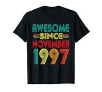 Awesome Since November 1997 Years 28th Bday Funny Vintage T-Shirt