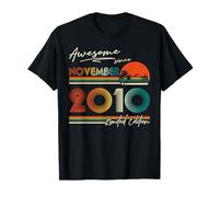 Awesome Since November 2010 Vintage Retro 15th Birthday Boys T-Shirt
