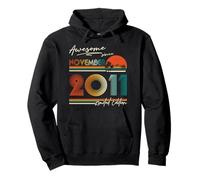 Awesome Since November 2011 Vintage Retro 14th Birthday Boys Pullover Hoodie