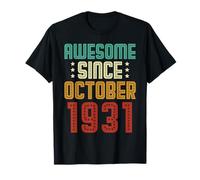 Awesome Since October 1931 94 Years Old 94th Birthday Retro T-Shirt