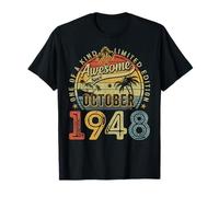 Awesome since October 1948 77 Year Old 77th Birthday Men Dad T-Shirt