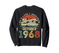Awesome Since October 1968 Vintage Retro 57th Birthday Men Sweatshirt