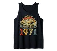 Awesome since October 1971 54 Year Old 54th Birthday Men Dad Tank Top