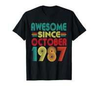 Awesome Since October 1987 Years 38th Birthday Funny Vintage T-Shirt