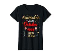 Awesome Since October 1996 birthday Flowers & Butterflies T-Shirt