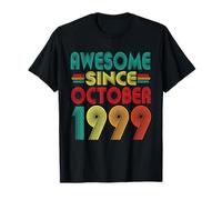 Awesome Since October 1999 Years 26th Birthday Funny Vintage T-Shirt