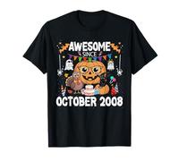 Awesome Since October 2008 17th Birthday Halloween Pumpkin T-Shirt