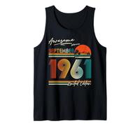 Awesome since September 1961 64 Years Old 64th Birthday Men Tank Top