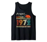 Awesome since September 1972 53 Years Old 53rd Birthday Men Tank Top