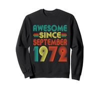 Awesome Since September 1972 Years 53rd Bday Funny Vintage Sweatshirt