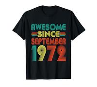 Awesome Since September 1972 Years 53rd Bday Funny Vintage T-Shirt