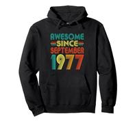Awesome Since September 1977 Years 48th Bday Funny Vintage Pullover Hoodie