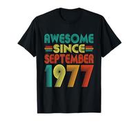 Awesome Since September 1977 Years 48th Bday Funny Vintage T-Shirt
