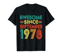 Awesome Since September 1978 Years 47th Bday Funny Vintage T-Shirt
