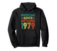 Awesome Since September 1979 Years 46th Bday Funny Vintage Pullover Hoodie