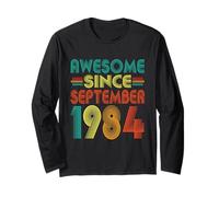 Awesome Since September 1984 Years 41st Bday Funny Vintage Long Sleeve T-Shirt