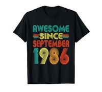 Awesome Since September 1986 Years 39th Bday Funny Vintage T-Shirt