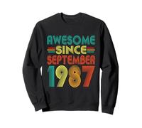 Awesome Since September 1987 Years 38th Bday Funny Vintage Sweatshirt
