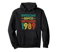Awesome Since September 1989 Years 36th Bday Funny Vintage Pullover Hoodie