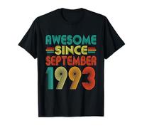 Awesome Since September 1993 Years 32nd Bday Funny Vintage T-Shirt