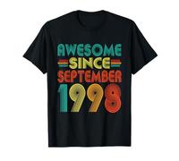 Awesome Since September 1998 Years 27th Bday Funny Vintage T-Shirt