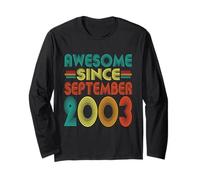 Awesome Since September 2003 Years 22nd Bday Funny Vintage Long Sleeve T-Shirt
