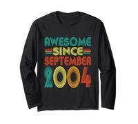 Awesome Since September 2004 Years 21st Bday Funny Vintage Long Sleeve T-Shirt