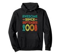 Awesome Since September 2008 Years 17th Bday Funny Vintage Pullover Hoodie