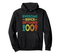 Awesome Since September 2009 Years 16th Bday Funny Vintage Pullover Hoodie