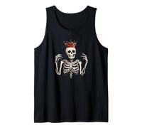 Awesome Skeleton Showing Off His Crown Tank Top