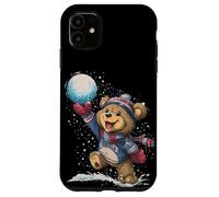 Awesome Snowball Battles with this Teddy Bear Look Case for iPhone 11