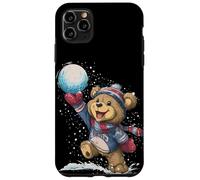 Awesome Snowball Battles with this Teddy Bear Look Case for iPhone 11 Pro Max
