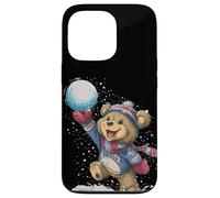 Awesome Snowball Battles with this Teddy Bear Look Case for iPhone 13 Pro