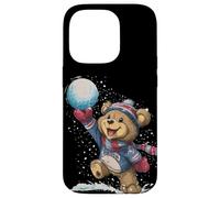 Awesome Snowball Battles with this Teddy Bear Look Case for iPhone 14 Pro