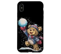 Awesome Snowball Battles with this Teddy Bear Look Case for iPhone XS Max