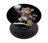 Awesome Snowball Battles with this Teddy Bear Look PopSockets Adhesive PopGrip