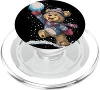 Awesome Snowball Battles with this Teddy Bear Look PopSockets PopGrip for MagSafe