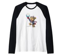 Awesome Snowball Battles with This Teddy Bear Look Raglan Baseball Tee