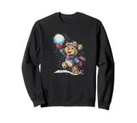 Awesome Snowball Battles with this Teddy Bear Look Sweatshirt