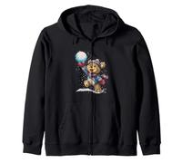 Awesome Snowball Battles with this Teddy Bear Look Zip Hoodie