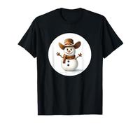 Awesome Snowman in Cowboy Look for Adults and Kids T-Shirt