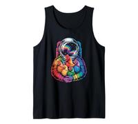 Awesome Space Chicken Lady Exploring The Starry Cosmos Tank Top