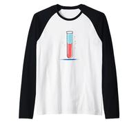 Awesome Test Tube with Vibrant Liquid for Boys and Girls Raglan Baseball Tee