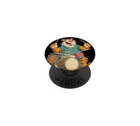 Awesome Tiger with Rocking Drums Costume PopSockets Adhesive PopGrip