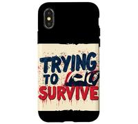 Awesome Trying to Survive Look for Emblem Lovers Case for iPhone X/XS